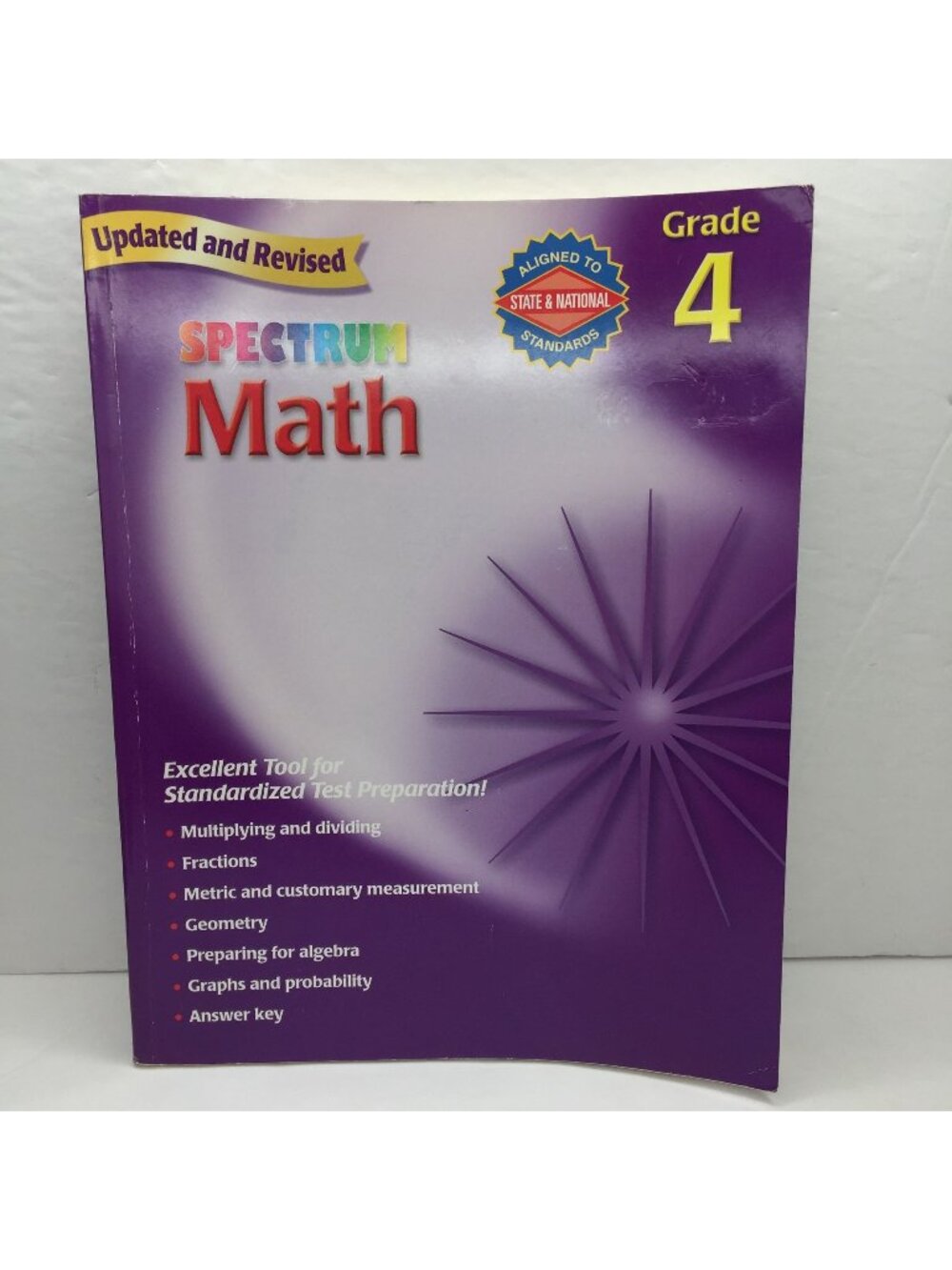 Spectrum Math Workbook Grade 4 Test Prep Multiplication Fractions Geometry